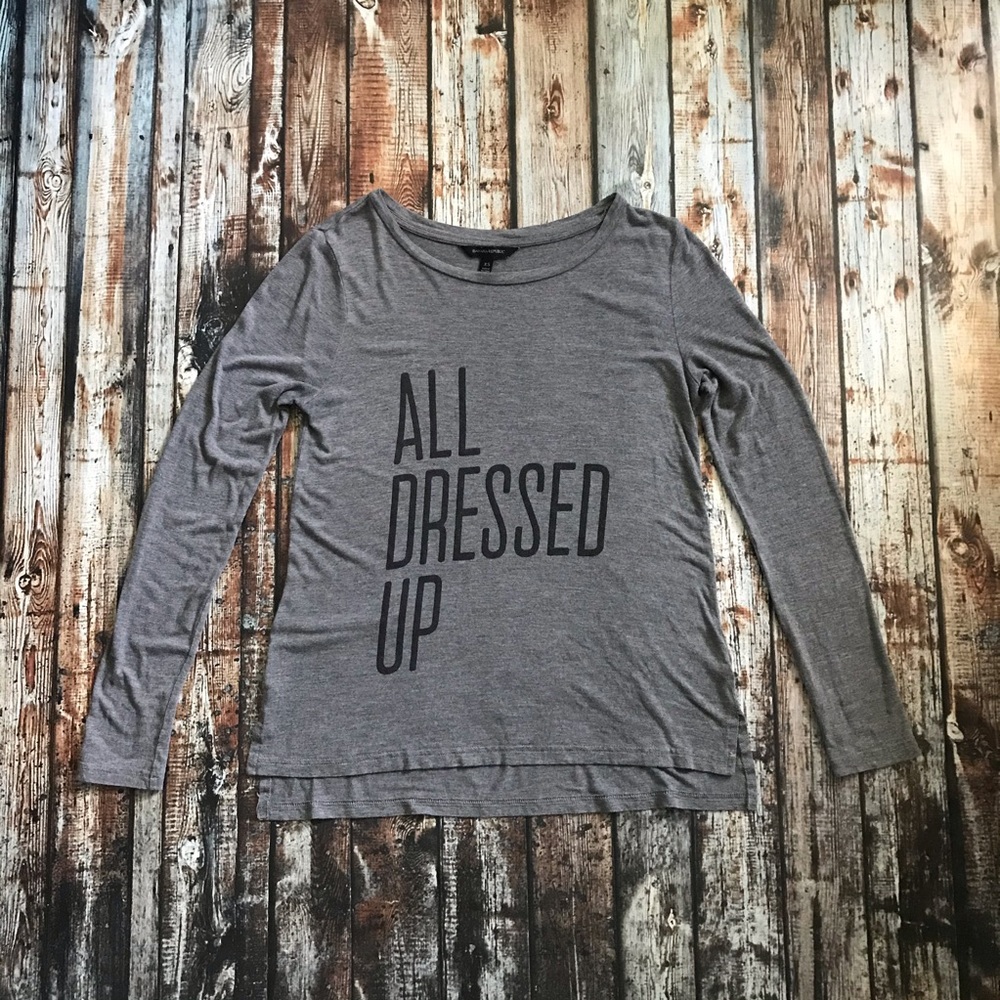 Banana Republic Gray “All Dressed Up” Tee